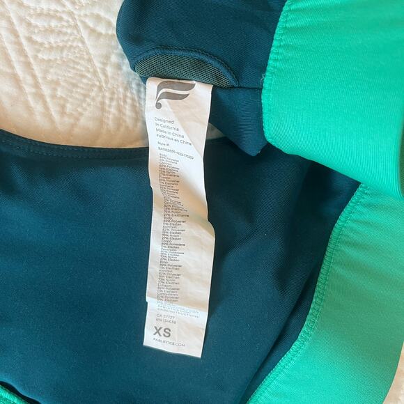 Fabletics Ella High Impact Support Zip Front Sports Bra Teal Aqua XS - Picture 4 of 5